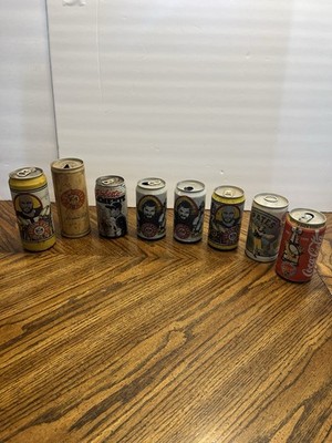 Vtg 1970s Lot Of 8 EMPTY Iron City Beer Pittsburgh Sports Beer Cans 