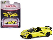 GreenLight 2022 Chevrolet Corvette C8.R Convertible Yellow with Silver Stripes