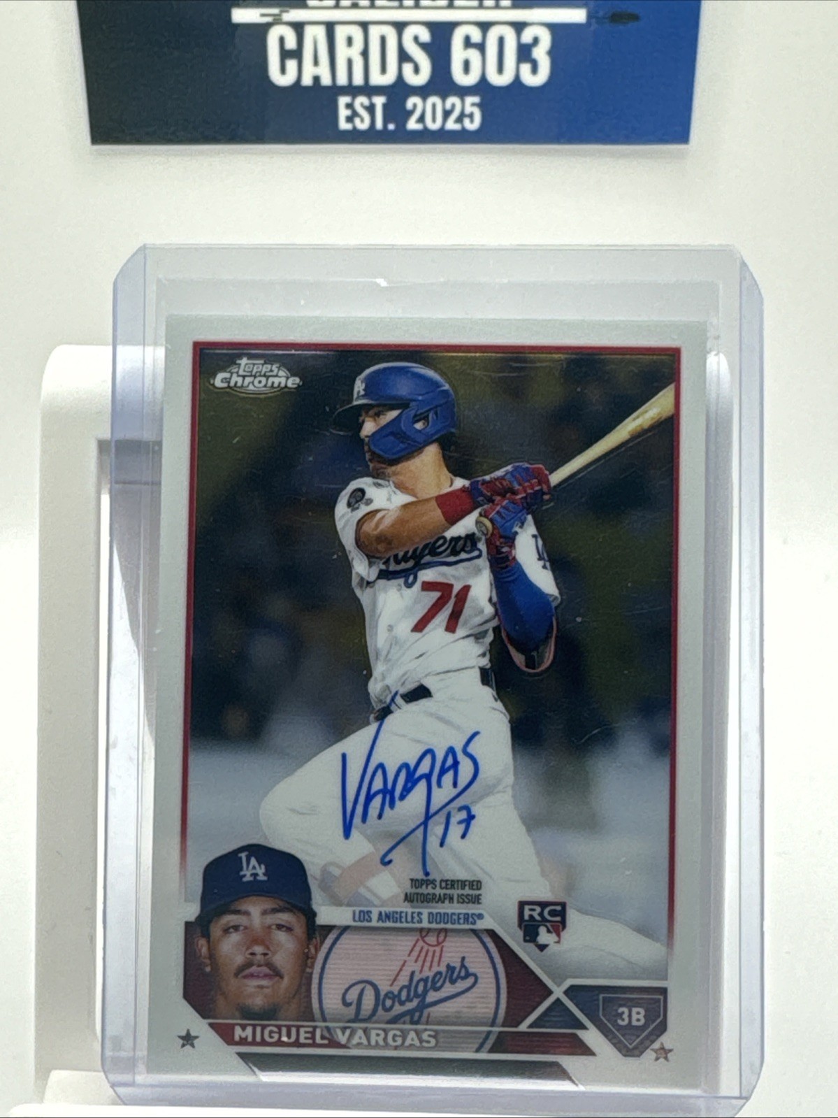 2023 Topps Chrome - Rookie Autographs Miguel Vargas #RA-MVA (AU, RC)