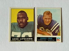 1965 Philadelphia - Jimmy Orr #9 & 1961 Topps Gene Lipscomb Baltimore Colts