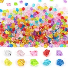 600 Pcs Multicolored Acrylic Ice Rocks, Crushed Fake Gems