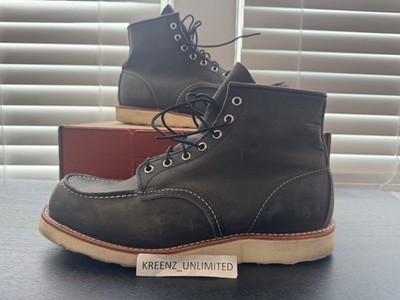 RARE DISCONTINUED RED WING 8890 CHARCOAL ROUGH & TOUGH MOC TOE BOOTS SIZE 11 D