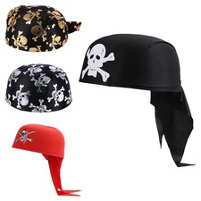 1Pcs Bandana Hat Beanies Skull Cap Pirate Hat Breathable Captain Cosplay Party