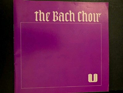 1983 The Bach Choir Palm Sunday Programme Sir David Willcocks London Orchestra