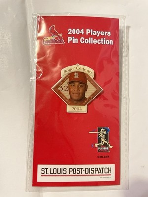 2004 St. Louis Cardinals Player Pin   Roger Cedeno   Post Dispatch NIP