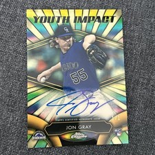 Marketplace image: 2016 TOPPS CHROME JON GRAY *YOUTH IMPACT AUTO 1/1 SUPERFRACTOR!!