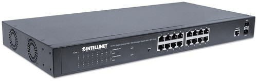 Intellinet 16-Port Gigabit Ethernet PoE+ Web-Managed Switch mit 2 SFP-Ports, IEE - Bild 2 von 5