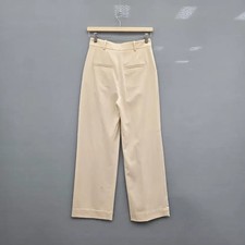 And Other Stories Ivory Pin Tuck Wide Pants EUR34
