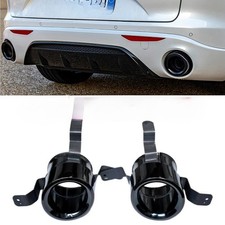 For Alfa Romeo Stelvio Black Tailpipe Stainless Steel Exhaust Tip Muffler