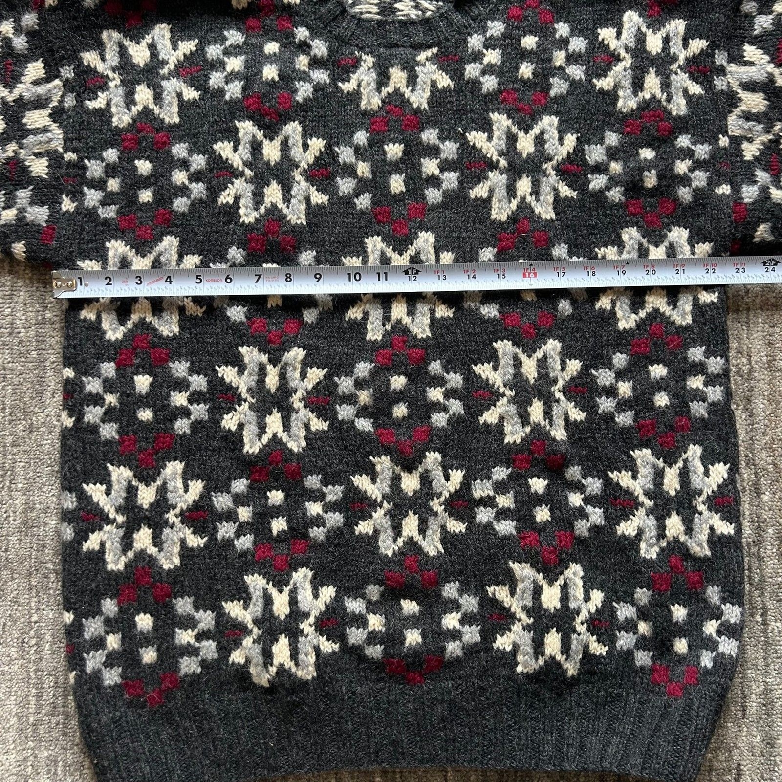 Embassy Row Vintage 90's Handknit 100% Wool Sweat… - image 6