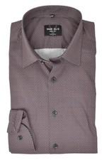Marvelis men's business shirt body fit Kent collar long sleeve pattern Blue