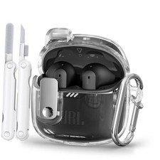 with Lock Case Compatible with JBL Tune Flex Earbuds,with Cleaner Kit,TPU Clear