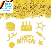 100 StüCk Konfetti Geburtstag Tischdeko Gold, 5Cm Groß Happy Birthday Konfetti,