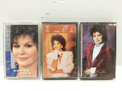 Lot of 3 K.T. Oslin Cassette Tapes - 80s Ladies, Super Hits, This Woman