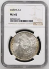 1880-S Morgan silver dollar NGC MS 63