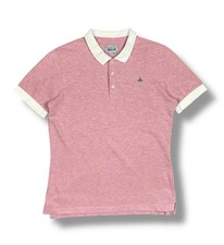 Vivienne Westwood MAN Polo Shirt Pink Orb Logo Embroidered Size L