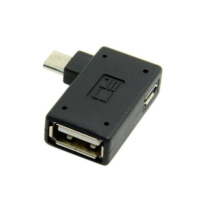 chenyang Micro USB OTG Power Adapter 2 in 1 Male to Right Angled