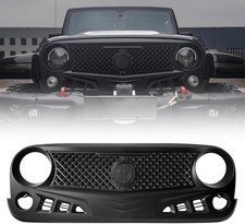 Front Grill With Mesh Matte Black Grille For Jeep Wrangler 2007-2018 Rubicon ... Front Grill With Mesh Matte Black Grille For Jeep Wrangler 2007-2018 Rubicon ...