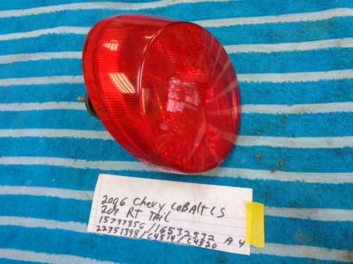 2006 chevy chevrolet cobalt 2dr taillight tail light taillamp lamp right 06 2007 - Picture 3 of 10