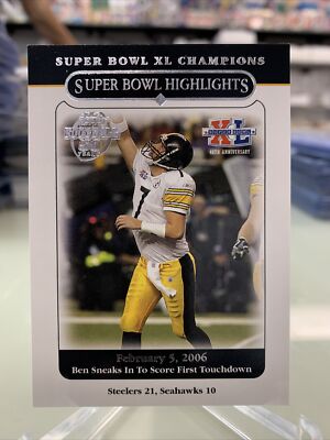 2006 Topps Pittsburgh Steelers Super Bowl XL Champions Ben