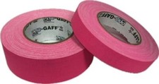 2 Rolls of Fluorescent Pink Gaffers Tape 1 inch and 2 inch rolls