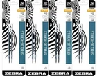 Zebra G-402 Stainless Steel Pen JK-Refill, Fine Point, 0.5mm, Black Ink, 8