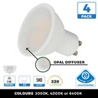 4 X LED GU10 BULBS 4.5W ENERGY SAVING SMD DOWNLIGHT LAMPS WIDE BEAM ANGLE 240V
