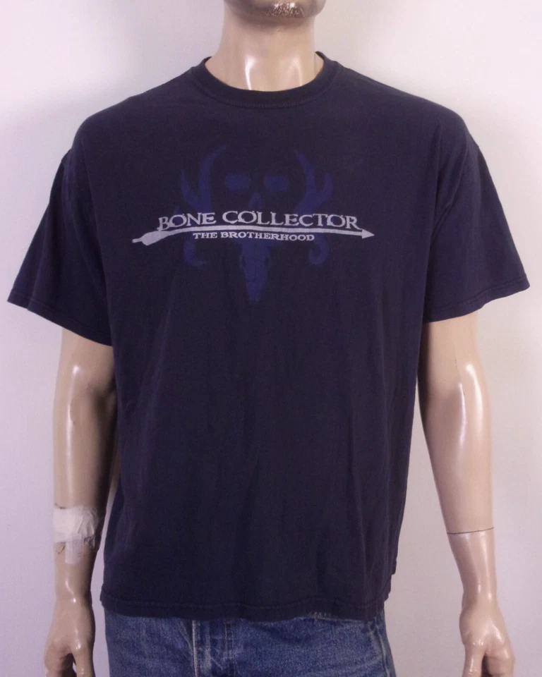 vintage 90s 00s Y2K Bone Collector The Brotherhood T-Shirt Hunting SZ XL - Image 2 of 4