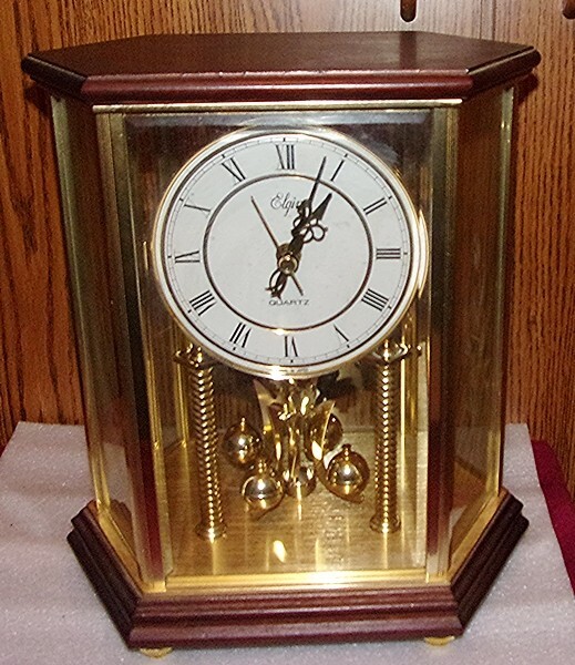 VINTAGE ELGIN ANNIVERSARY CLOCK.  SEE DESCRIPTION.