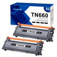 TN660 TN630 Toner 2 pack Replacement for Brother TN-660 MFC-L2680W,HL-L2315DW