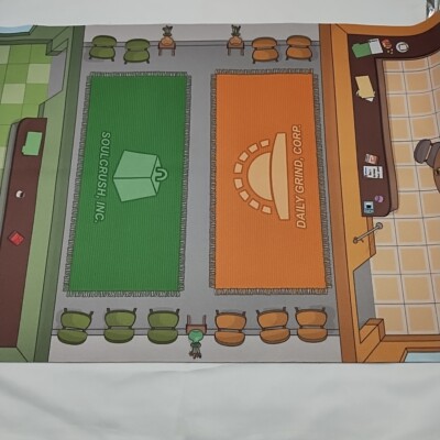 Soulcrush Inc And Daily Grind Inc Board Game Neoprene Playmat 17'' X 11''