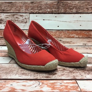 red espadrille shoes