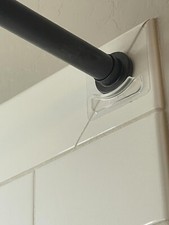 BRIOFOX Extra Large Adhesive Shower Curtain Rod Holder No Drilling Invisible New