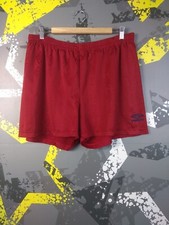 Umbro Vintage Football Soccer Monogram Shorts Red Polyester Mens Size XL ig93