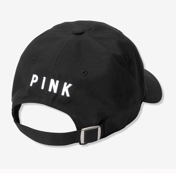 VICTORIA'S SECRET PINK LOGO BASEBALL CAP HAT ADJUSTABLE STRAP ONE