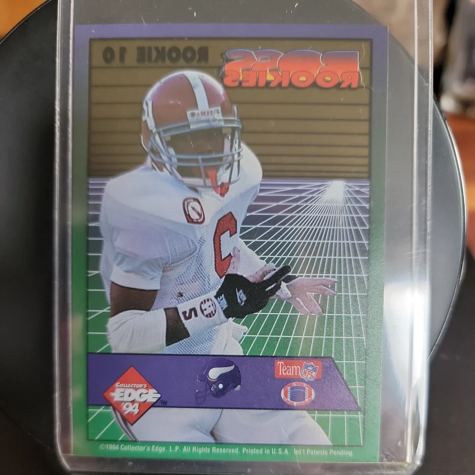 1994 Collector's Edge Football Boss Rookies David Palmer RC #10 Vikings - Image 2 of 2