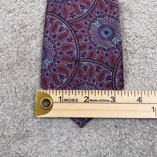 Jos. A. Bank Reserve Burgundy Paisley Pattern Silk Tie Necktie Made in Italy $99 - Picture 6 of 6