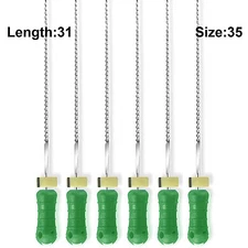 Sky Choice K-Files - 31 mm Length, Size 35 Green with Rubber Stopper 6/Pkg