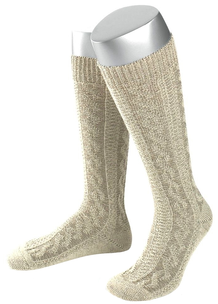 SIWOKJJO Damen Trachten Kniestrümpfe Weiß - Dirndlstrümpfe Mit Häkellook