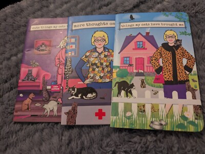 Archie McPhee Crazy Cat Lady Thoughts On Cats Cute  Cats Etc 3 Mini Notebooks