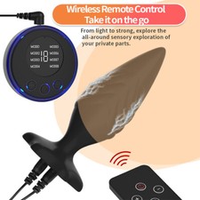 Silicone Anal Plug Stimulator Butt Plug Electro Estim Vagina Chastity Dilator