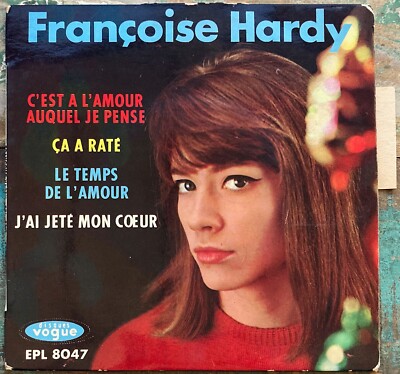 45t EP Francoise Hardy - C'est a l'amour quel je thinke - LANGUETTE / CENTREUR