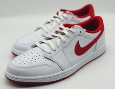 NEW Nike Air Jordan 1 Low Retro OG White University Red CZ0790-161 Men’s Sz 12.5