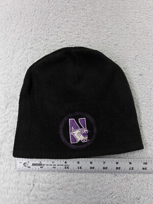 Northwestern Wildcats Beanie Toque Adult One Size Black Polyester Adidas NCAA