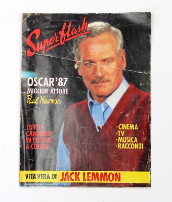 Super Flash Poster Attori Candidati Premi Oscar 1987 Paul Newman Raro Vintage
