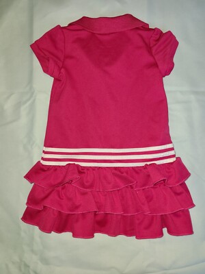 Adidas Hot Pink Ruffled Polo Dress - SZ. 12 Months | eBay