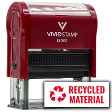 All Quality Recycled Material Self-Inking Rubber Stamp