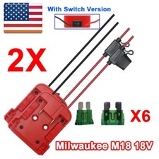 2X DIY Adapter Power Wheel Compatible With Milwaukee M18 Battery 18V Dock Power