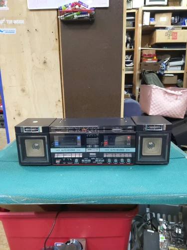 JVC PC-W88 W88J Portable Stereo System Boombox *NON WORKING CASSETTE DECKS*