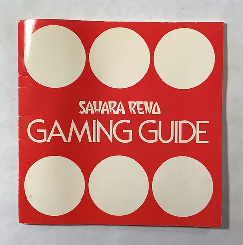 Vintage Del Webb's Sahara Reno Hotel and Casino Gaming Guide Booklet Memorabilia